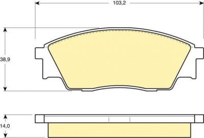 Girling 6109919 комплект тормозных колодок, дисковый тормоз на SUBARU REX III