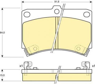 GIRLING Колодки тормозные передние MAZDA 121 90>96 323 90> 96> KIA RIO 00>02 (BCYC3323Z, 6110249)