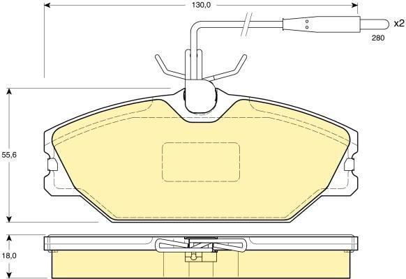 Girling 6110301 комплект тормозных колодок, дисковый тормоз на RENAULT SPORT SPIDER (EF0_)