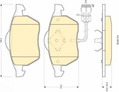 GIRLING Колодки торм пер с дат А100(С4)/А6 (571512, 6110492)