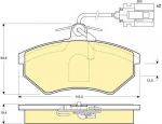 Girling 6110571 комплект тормозных колодок, дисковый тормоз на VW GOLF III (1H1)