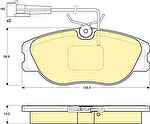 Girling 6110581 комплект тормозных колодок, дисковый тормоз на FIAT CROMA (154)