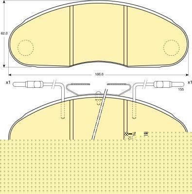 Girling 6110773 комплект тормозных колодок, дисковый тормоз на RENAULT MASTER I фургон (T__)