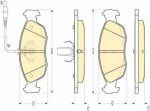 Girling 6111042 комплект тормозных колодок, дисковый тормоз на PEUGEOT 306 (7B, N3, N5)