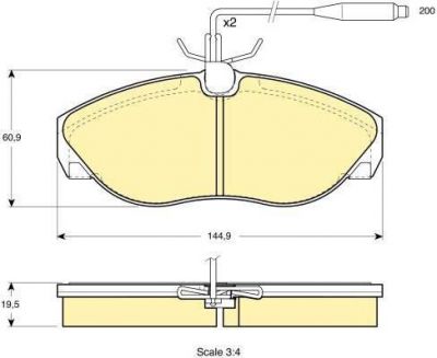 Girling 6111051 комплект тормозных колодок, дисковый тормоз на PEUGEOT BOXER автобус (230P)