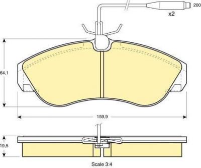 Girling 6111061 комплект тормозных колодок, дисковый тормоз на PEUGEOT BOXER автобус (230P)