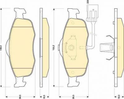 Girling 6111082 комплект тормозных колодок, дисковый тормоз на FORD SCORPIO I (GAE, GGE)