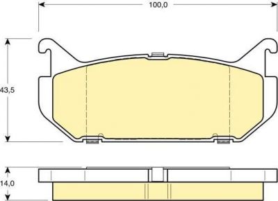 GIRLING Колодки тормозные MAZDA 626 1.8-2.5 91-97/MX-6 92-/XEDOS 6 92- задние (GAYE2643ZA, 6111409)