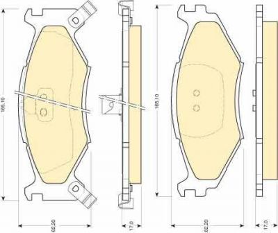 Girling 6111575 комплект тормозных колодок, дисковый тормоз на CHRYSLER SARATOGA