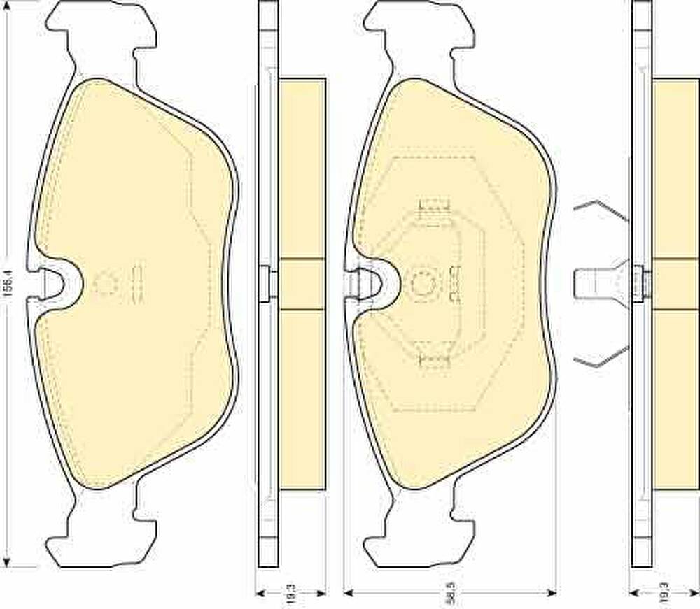 Girling 6111592 комплект тормозных колодок, дисковый тормоз на VOLVO S70 (LS)