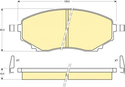 Girling 6111779 комплект тормозных колодок, дисковый тормоз на MAZDA MPV I (LV)