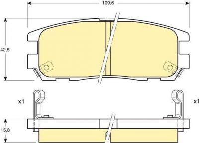 GIRLING Колодки тормозные задние OPEL FRONTERA MONTEREY GREAT WALL HOVER ISUZU TROOPER (97039269, 6111879)