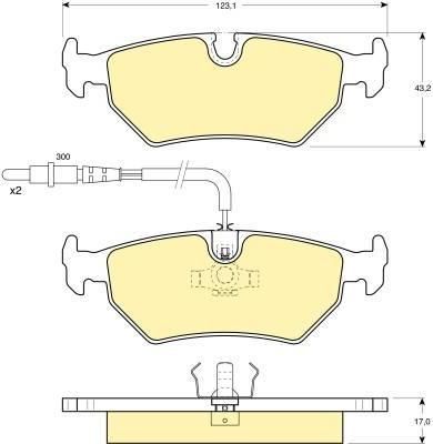 Girling 6112582 комплект тормозных колодок, дисковый тормоз на PEUGEOT 806 (221)