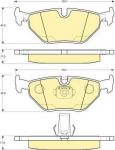 GIRLING Колодки торм. задние E39 TOURING 95-03 123X42,3X17,3mm (34216761281, 6112652)