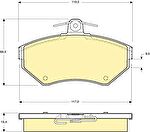 GIRLING Колодки тормозные передние AUDI A4 1.6 1.8 1.9D 95>00 VOLKSWAGEN PASSAT 97>00 G3 CADDY 95>04 POLO 95>01 (8E0698151N, 6112661)