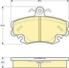 Girling 6113321 комплект тормозных колодок, дисковый тормоз на RENAULT CLIO I (B/C57_, 5/357_)