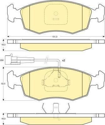 Girling 6113412 комплект тормозных колодок, дисковый тормоз на FIAT PALIO Weekend (178DX)