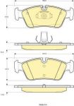 GIRLING Колодки тормозные передние E36 E46 Z3 E36 Z4 E85 98> 151X57X17,8mm (34116752482, 6113482)