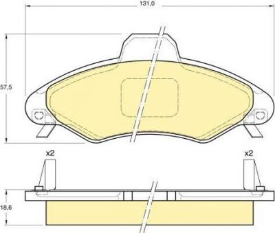 GIRLING Колодки торм.пер. Ford Skoda Escort/Escort 55/Esco (571964, 6113493)