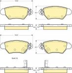 GIRLING Колодки тормозные зад. Opel Astra G/Zafira A 1,2-2,0TDI 09/98-> 1605961/1605105/1605093/1605040/1605039/1605025 (573010, 6113524)