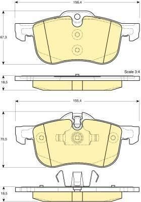 GIRLING Колодки тормозные передние ROVER 75 99- (GBP90342AF, 6113742)