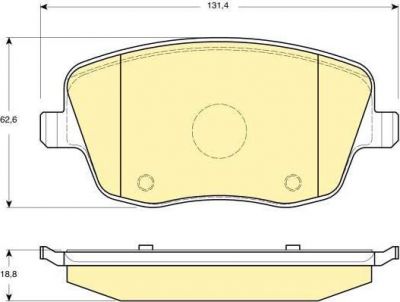 GIRLING Колодки тормозные перед. VW POLO FABIA (6Y5) 06-> (6Q0698151A, 6114141)