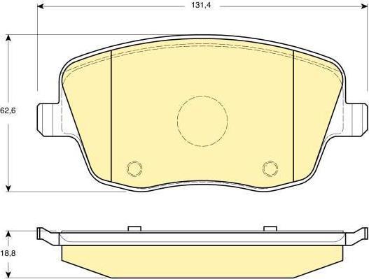 GIRLING Колодки тормозные перед. VW POLO FABIA (6Y5) 06-> (6Q0698151A, 6114141)
