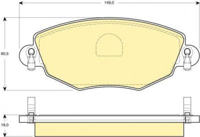 GIRLING Колодки торм пер MONDEO III 00-> (1521531, 6114344)