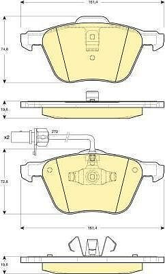 Girling 6114602 Колодки тормозные FORD GALAXY/VOLKSWAGEN SHARAN/T4 передние