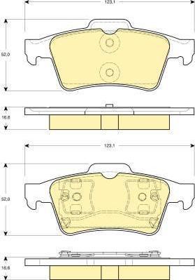 GIRLING Колодки торм. зад.FORD FOCUS II//Laguna II//Primera P12//Vectra C//Volvo S40//Mazda 3/5 1.4-2.2L 02< (7701206609, 6114692)