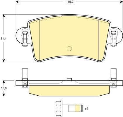 GIRLING Колодки тормозные зад. OPEL MOVANO// MASTER II/III // INTERSTAR 1,9-3,0L 07/98-> 1605982/4403467/93173182/09111467/7701206763/4406000QAE (573055, 6114704)