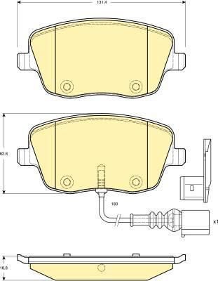 GIRLING Колодки тормозные перед. VAG FABIA/POLO 00-> 6Q0698151C (573127J, 6114721)