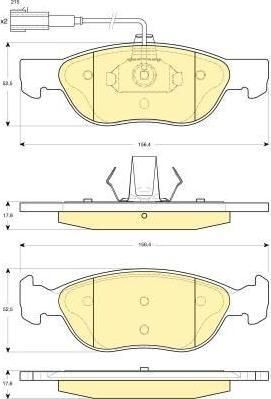 Girling 6114862 комплект тормозных колодок, дисковый тормоз на ALFA ROMEO 146 (930)