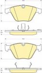 GIRLING Колодки тормозные передние E60 E61 E65 155,3X68,5X19,8mm (34116794918, 6114982)