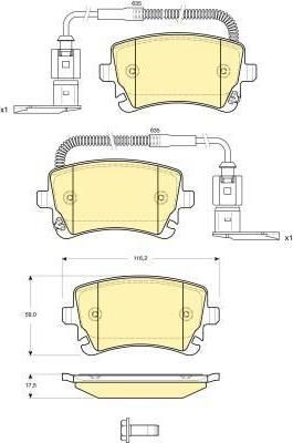 Girling 6115081 комплект тормозных колодок, дисковый тормоз на VW PHAETON (3D_)