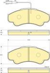 GIRLING Колодки тормозные перед. PSA Jumper/Boxer//Ducato 2,0-2,8L 98-> (425245, 6115189)