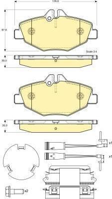 GIRLING Колодки тормозные MERCEDES W211 02> передние (0034209920, 6115424)