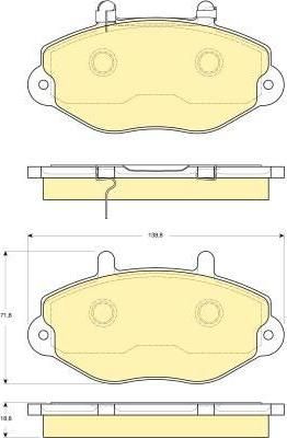 Girling 6115734 комплект тормозных колодок, дисковый тормоз на FORD TRANSIT c бортовой платформой/ходовая часть (E_ _)