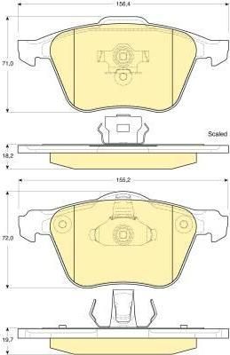 GIRLING Колодки торм пер S60/XC90 02- (274285, 6115762)