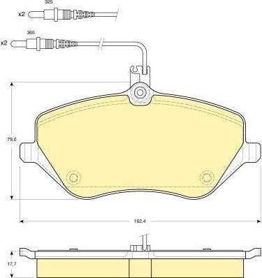 Girling 6115951 Колодки тормозные CITROEN C5/C6/PEUGEOT 407/607 2.0-3.0 00- передние