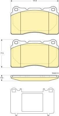 Girling 6116089 комплект тормозных колодок, дисковый тормоз на VOLVO S60 I