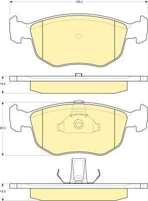 Girling 6116182 комплект тормозных колодок, дисковый тормоз на AC COBRA Mk IV (291N)