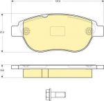 GIRLING Колодки тормозные передние PEUGEOT 307 1.6 CITROEN C4 1.4 1.6 2.0 04> (425331, 6116244)