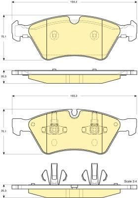 GIRLING Колодки тормозные передние MB W164 (ML) X164 (GL) W211 W251 04> (1644200820, 6116422)