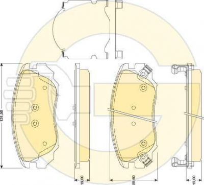 Girling 6117829 Колодки тормозные OPEL INSIGNIA 08-/SAAB 9-5 10- R16 передние