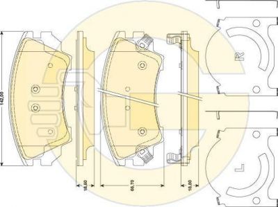 GIRLING Колодки тормозные OPEL INSIGNIA 08-/ZAFIRA 11-/SAAB 9-5 10- R17