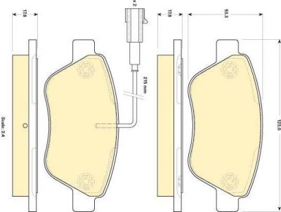 Girling 6118424 комплект тормозных колодок, дисковый тормоз на FIAT PUNTO EVO (199)