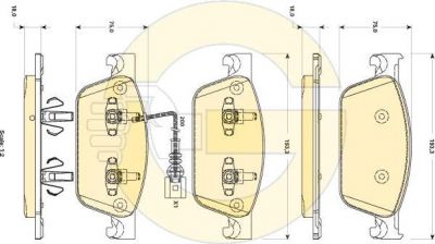 GIRLING Колодки тормозные VW MULTIVAN V/TRANSPORTER V (2E4) 09- передние с датч. (7E0698151, 6118872)