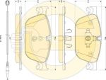 Girling 6118892 Колодки тормозные CITROEN C5/DS4/PEUGEOT 308/407 передние с датч.