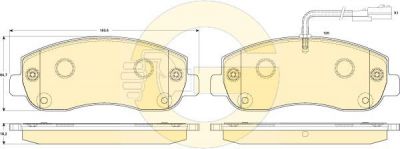 GIRLING Колодки тормозные OPEL MOVANO/RENAULT MASTER 10- передние (6119109)
